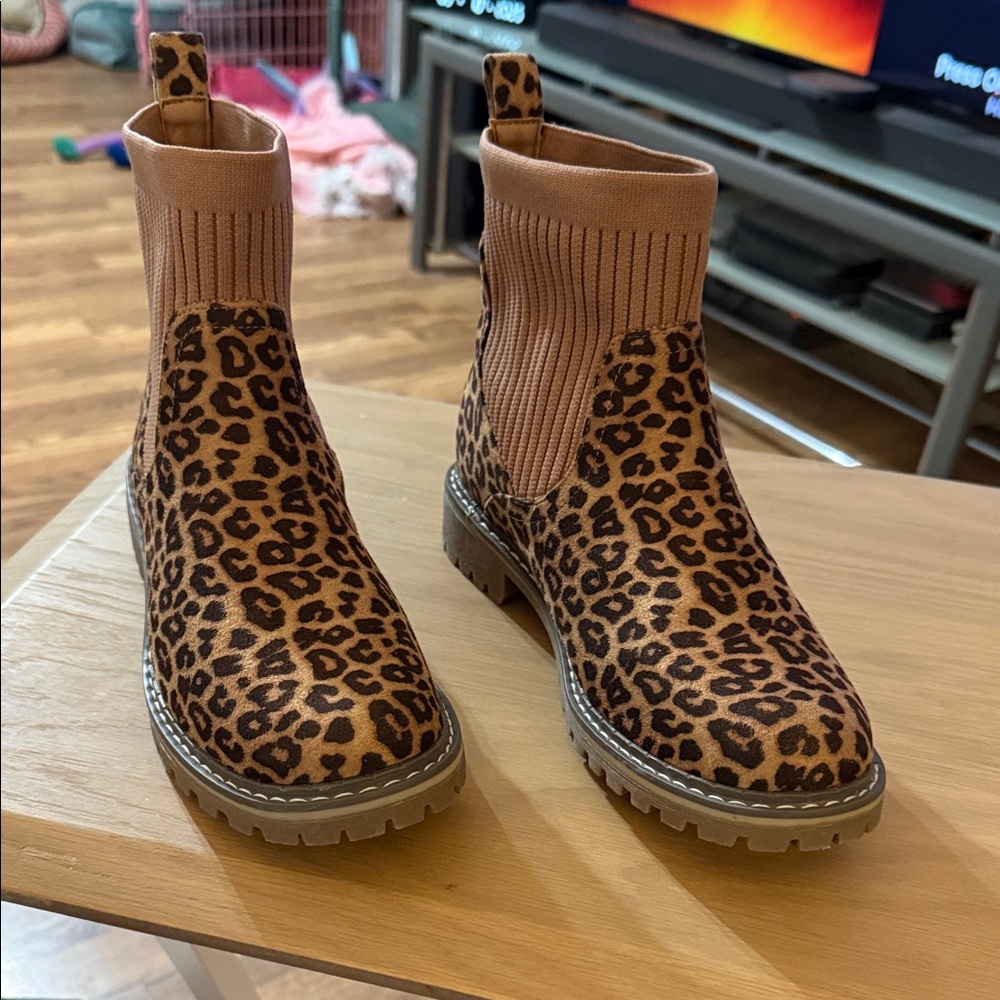 Corkys Leopard Print Ankle Boots
